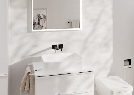 Смеситель для раковины встраиваемый Hansgrohe Tecturis E 73051670 черный матовый 