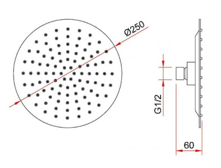 Душевая система Berges Wasserhaus Ventas 2R Black 073004