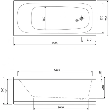 Передняя панель для акриловой ванны CEZARES EMP-160-SCR-W37