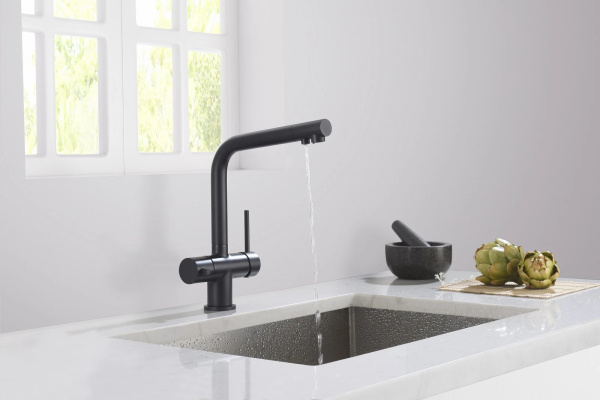 Смеситель для кухни с подключением фильтра Timo Saona 2396/03F черный