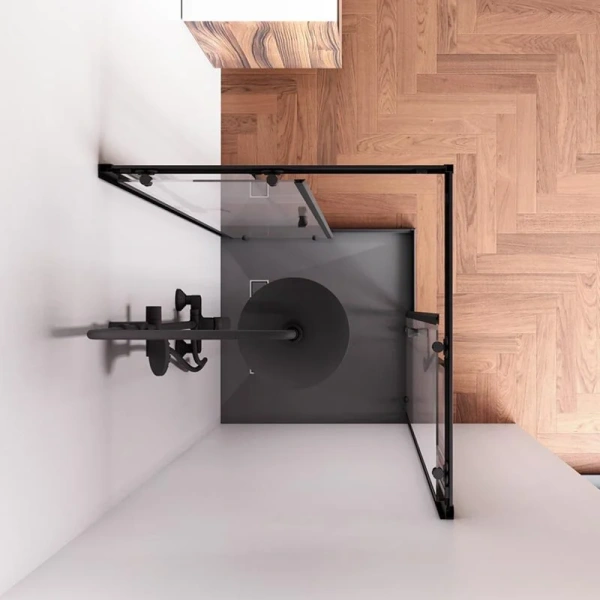 Душевой уголок (80х80) Am.Pm Sunny W87G-403-8080-BT черный матовый