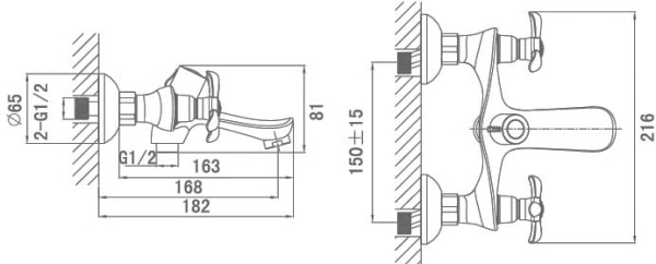 Смеситель для ванны D&K Berlin DA1213201
