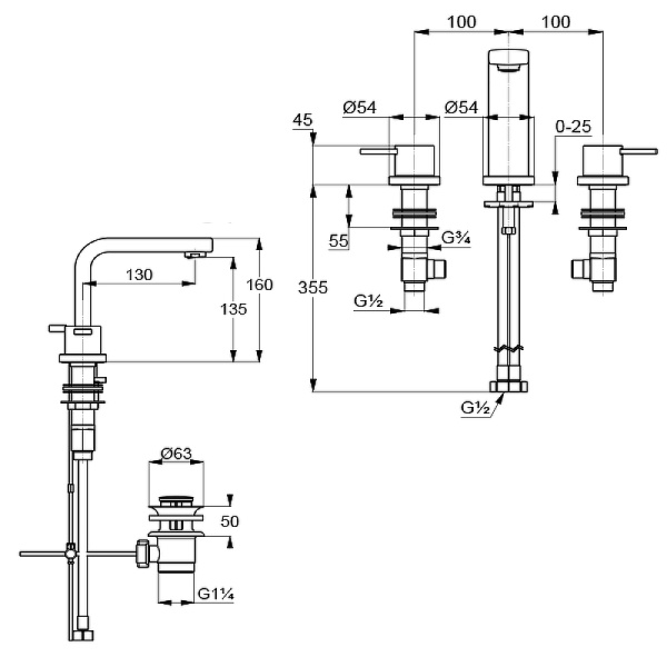 Смеситель для раковины Kludi Zenta 383930575
