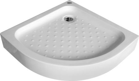 Акриловый душевой поддон (80х80) Gemy ST06T четверть круга, белый