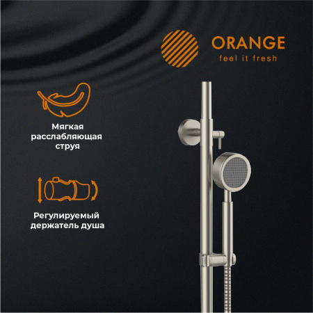 Душевая система Orange Steel M99-911ni смеситель с изливом, никель