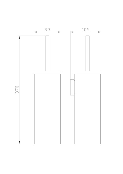 Туалетный ершик в комплекте WONZON & WOGHAND POLO, брашированный никель WW-8929-BN