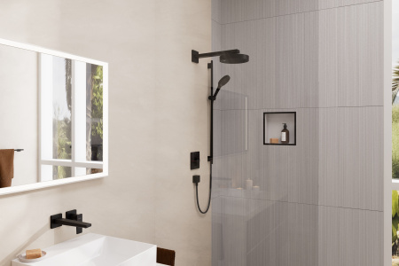 Смеситель для раковины встраиваемый Hansgrohe Metropol 32526670 черный матовый 