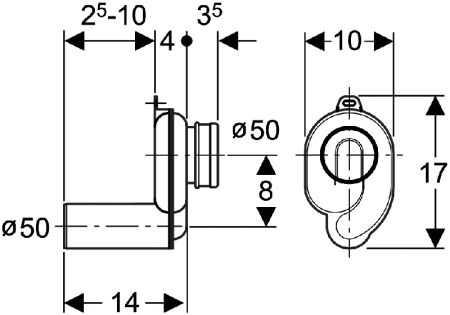 Сифон для писсуаров Viega 492465