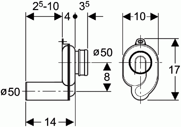 Сифон для писсуаров Viega 492465