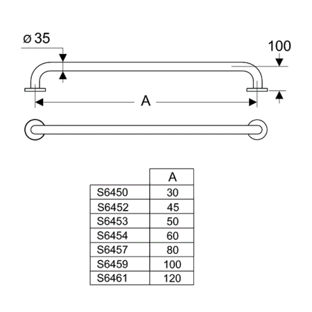 Поручень Ideal Standard CONTOUR S6452AС