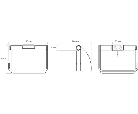 Держатель для туалетной бумаги с крышкой Bemeta Nero 135012010