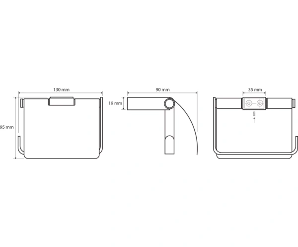 Держатель для туалетной бумаги с крышкой Bemeta Nero 135012010