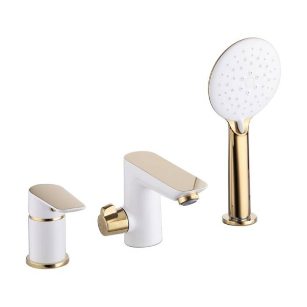 Смеситель на борт ванны IDDIS Cloud на 3 отверстия с керамическим дивертором (CLOWG30i07)