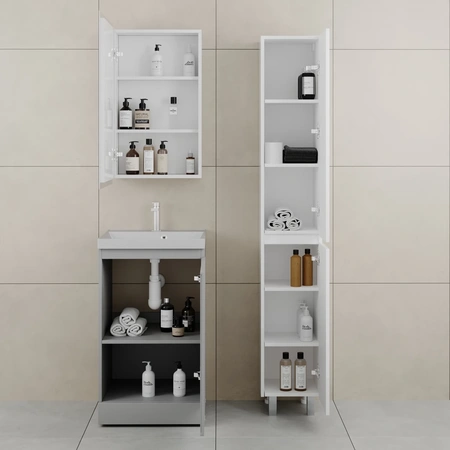 Тумба без раковины 50 см  Style Line Моно СС-00002489 антискрейтч серый
