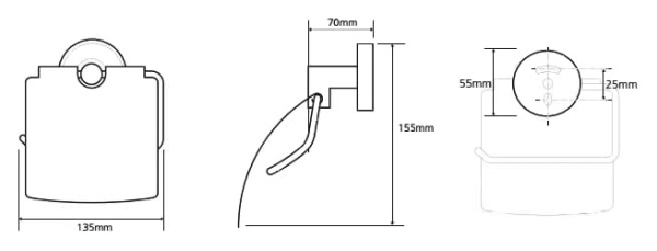 Держатель туалетной бумаги с крышкой Bemeta TREND-I 104112018e