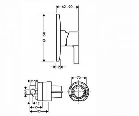 Смеситель для душа Hansgrohe Focus 31966000