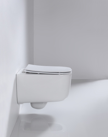 Подвесной безободковый унитаз с сиденьем микролифт beWash Schutz BKWHR002510