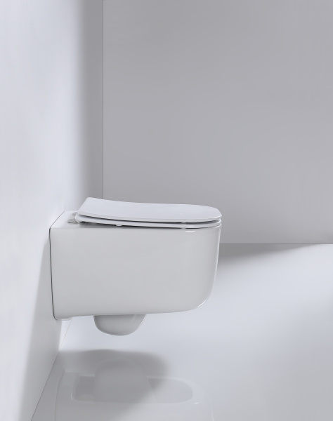 Подвесной безободковый унитаз с сиденьем микролифт beWash Schutz BKWHR002510