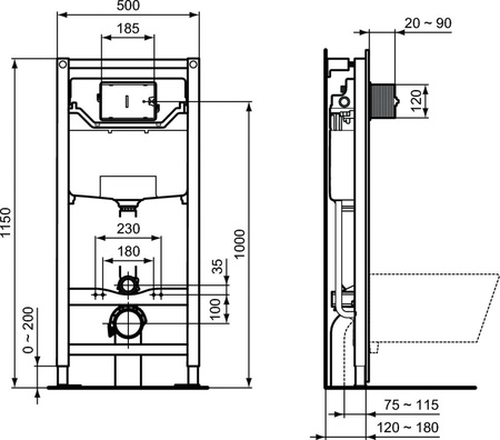 Комплект 4 в 1 Ideal Standard Tesi V03551D