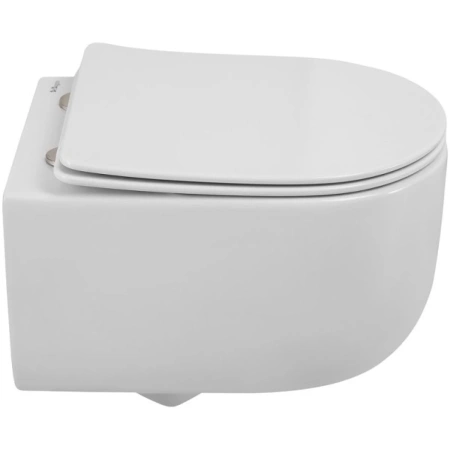 Унитаз подвесной BelBagno Soft BB084CH-TOR/SC безободковый, торнадо, с сиденьем микролифт