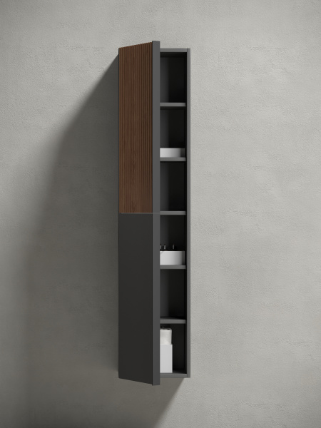 Шкаф-пенал Sancos  Delta PDL35GR дуб красный/графит