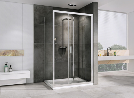 Душевой уголок (100х75) ABBER Sonnenstrand AG07100-S75 хром