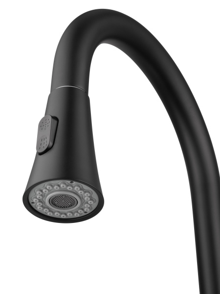 Смеситель для кухни с выдвижным изливом WONZON & WOGHAND, черный матовый WW-121E201L-MB