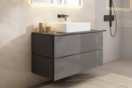 Смеситель для раковины встраиваемый Hansgrohe Metropol 32526340 шлифованный черный хром