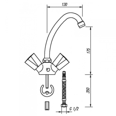 Смеситель для умывальника MOFEM EVROSTAR 140-2001-06