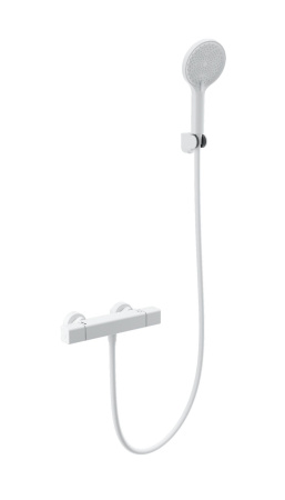 Смеситель для душа с термостатом WONZON & WOGHAND STAY 2, белый матовый WW-B2016-A-MW