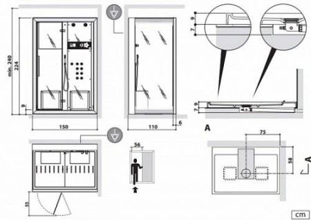 Душевая кабина Jacuzzi Frame IN2 9448-273A