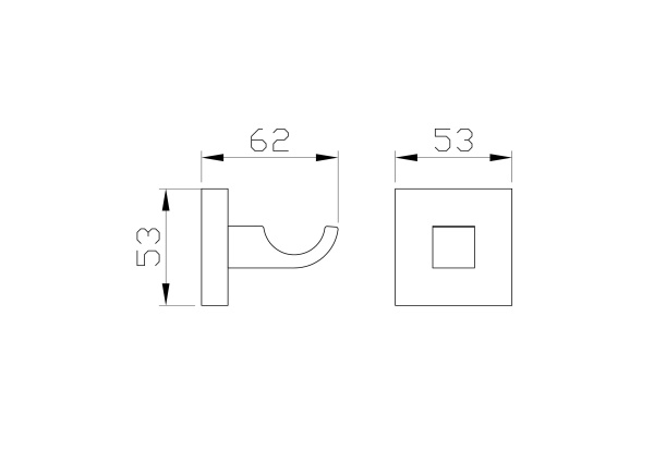 Крючок для ванной WONZON & WOGHAND POLO, хром WW-8915