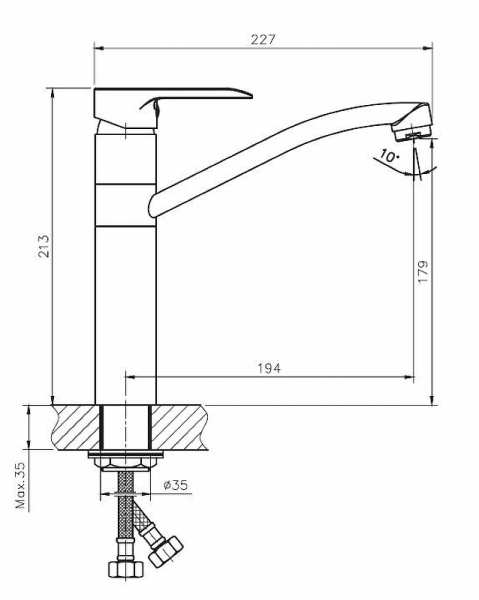 Смеситель для кухонной мойки ESKO LEON (LN 05)