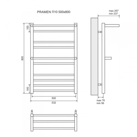 Полотенцесушитель Lemark Pramen LM33810E