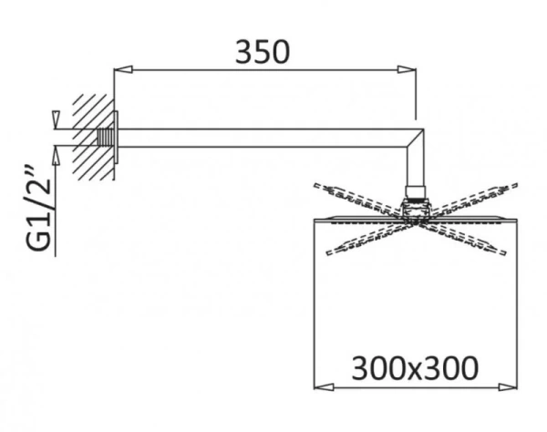 Верхний душ Cezares Porta PORTA-TDDQ-30-BIO Верхний душ Cezares Porta PORTA-TDDQ-30-BIO