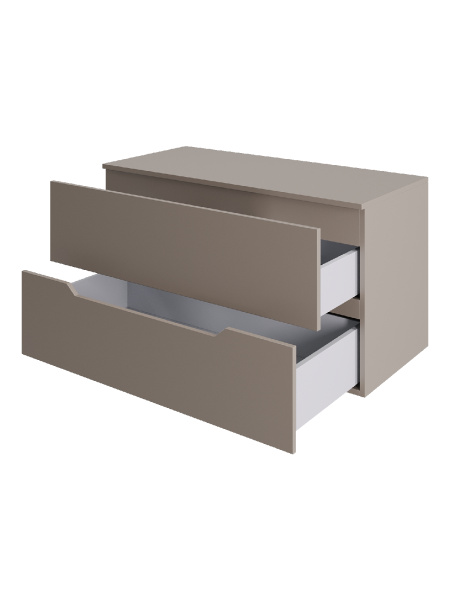 Тумба без раковины подвесная 100 столешница МДФ Orange Line Li-100TuLMDF матовый латте