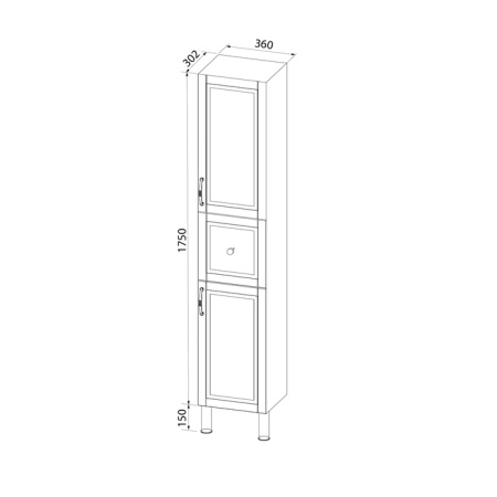 Пенал напольный IDDIS Oxford 36 см (OXF36W0i97)