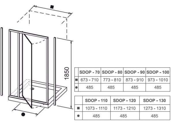 Душевая дверь в нишу Ravak Supernova SDOP-80 03V40100ZG