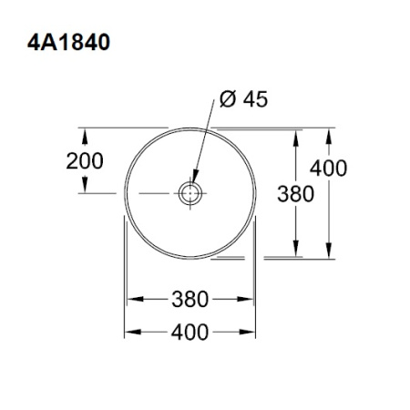 Раковина накладная Villeroy & Boch Collaro 4A1840R1 (400 мм) CeramicPlus