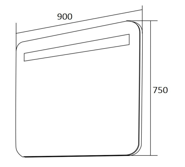Зеркало (90х75)  1Marka Гармоника 90 Лайт У23255
