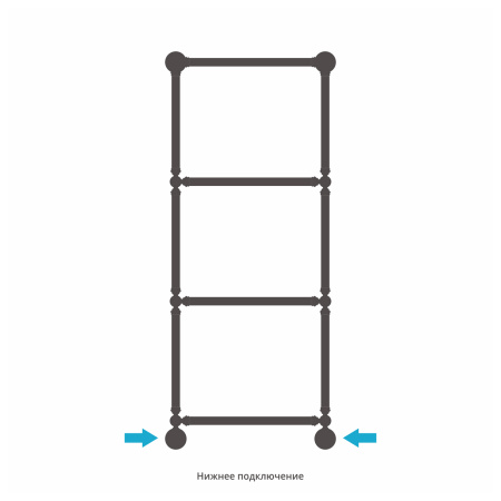 Полотенцесушитель Водяной Сунержа Ренессанс 1304 (126х50) Состаренная Латунь 051-0280-1250