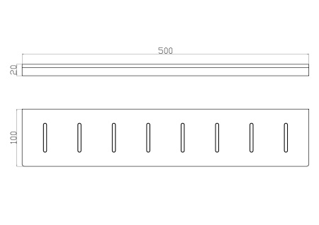 Полка для ванной WONZON & WOGHAND ECLIPSE, глянцевое золото WW-9127-LG