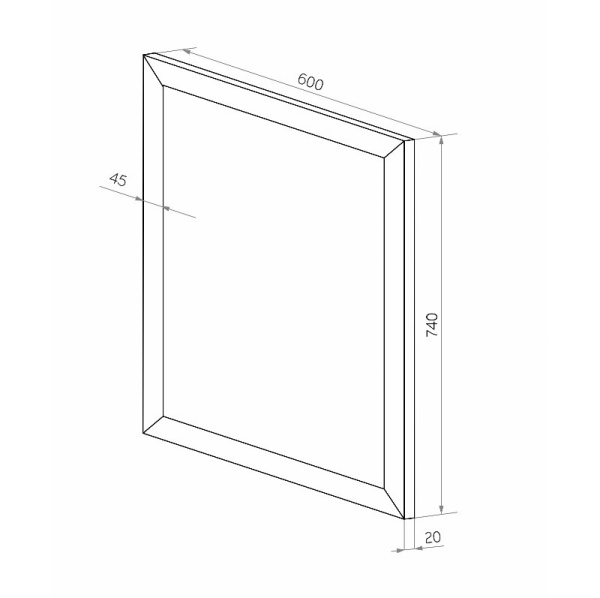 Зеркало (60x74) Continent Паула Б192