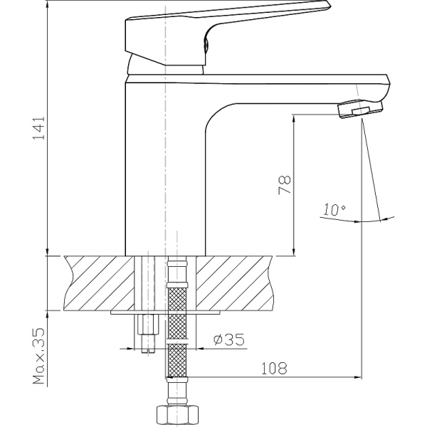 Смеситель для раковины Koller Pool Edge ED0200