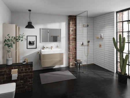 Полочка для душа Hansgrohe Rainfinity Shelf 500 26844140 шлифованная бронза