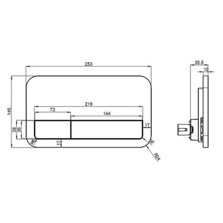 Клавиша смыва Villeroy & Boch ViConnect 92249068