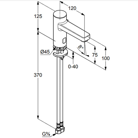 Смеситель для раковины электронный Kludi Zenta 3820005