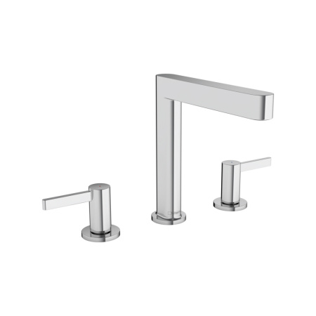 Смеситель для раковины на 3 отверстия с донным клапаном Push-Open Hansgrohe Finoris 76034000 хром