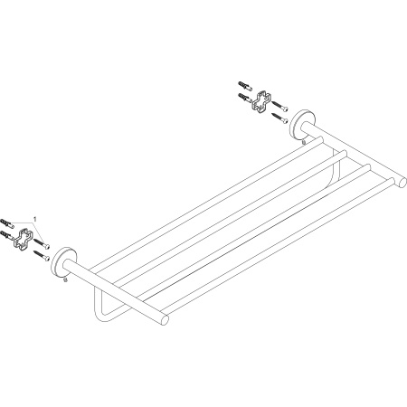 Полка для полотенец с держателем Hansgrohe Logis Universal 41720000 хром