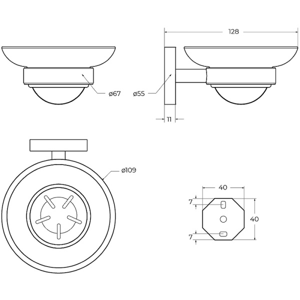 Мыльница подвесная CEZARES RELAX-SODS-NOP